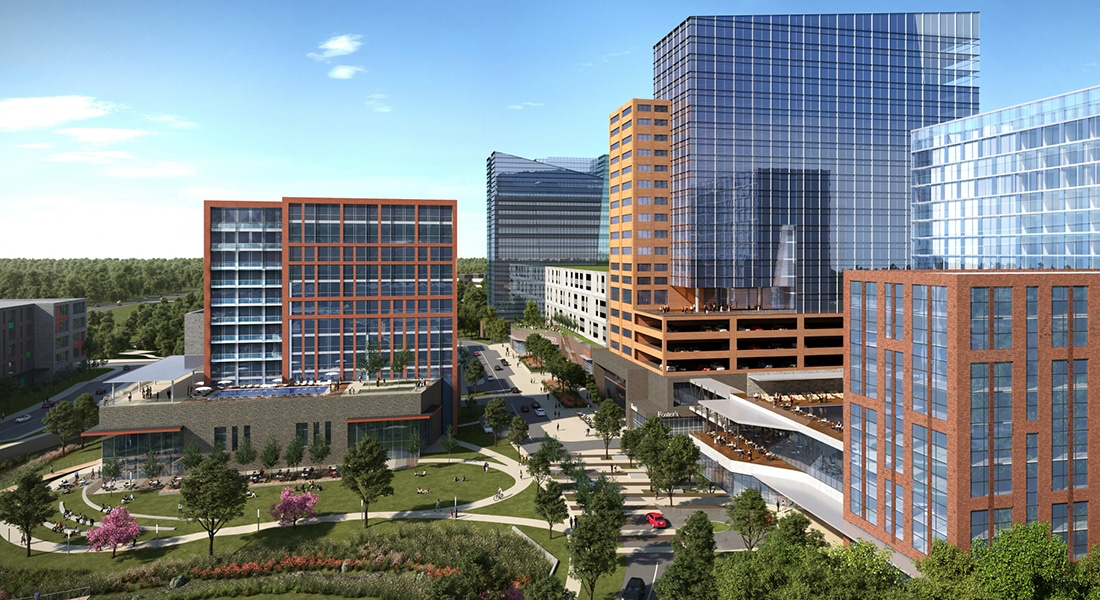 Growing office and mixed-use corridor in the Triangle