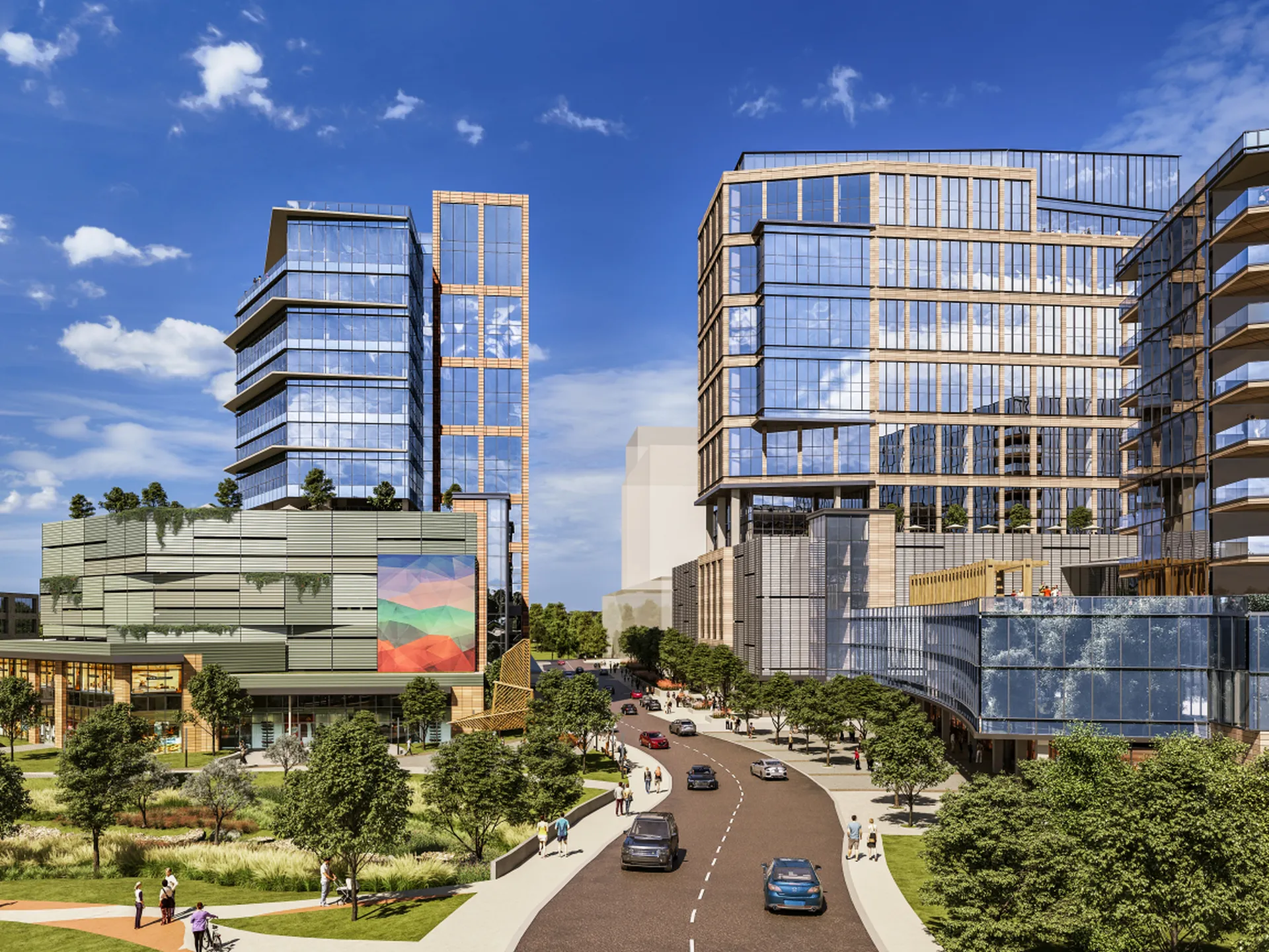 Mixed-use district in the Research Triangle